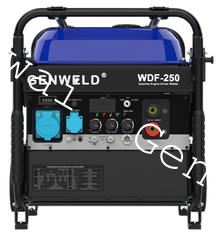 Generadores de soldadura portátiles con potencia nominal de 200 A / 250 A de gasolina MMA/celulosa/TIG para uso industrial