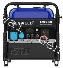 Soldadora industrial de 250A accionada por motor con 7.5kW de potencia auxiliar de salida de CA