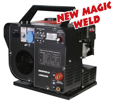GENWELD LWG150 Soldadora portátil de inversor con fuente de alimentación de corriente continua de inversor Ideal para soldar cualquier tipo de electrodo