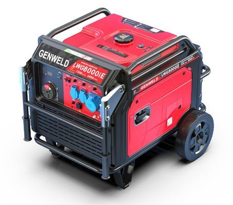 Generador de gasolina portátil de 7 kW y silencioso