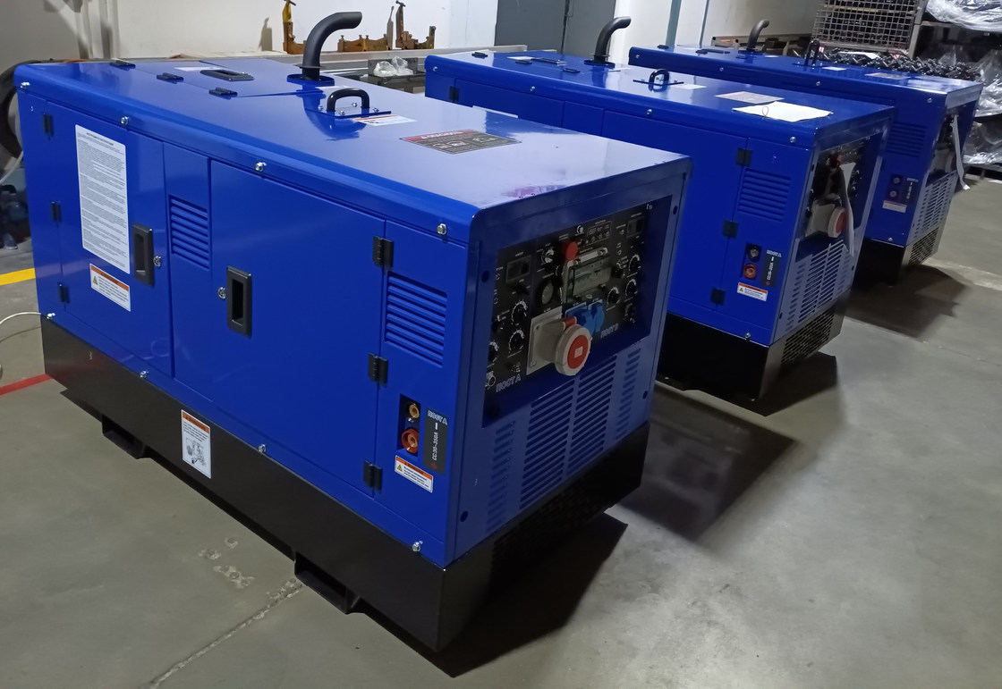 500A Generador de soldadura de oleoducto/gas diesel con MMA, celulosa, TIG, FCAW Procesos de soldadura, potencia de salida auxiliar: 20kW/400V, 7kW/230V