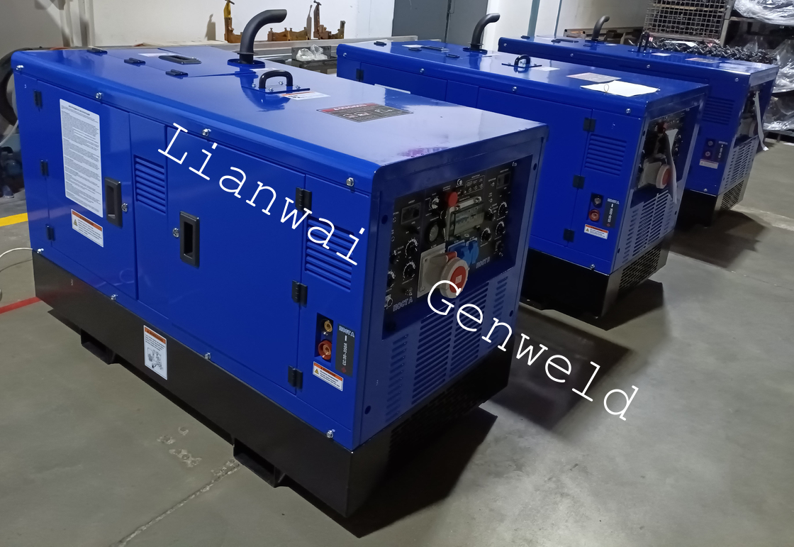 500A Generador de soldadura de oleoducto/gas diesel con MMA, celulosa, TIG, FCAW Procesos de soldadura, potencia de salida auxiliar: 20kW/400V, 7kW/230V