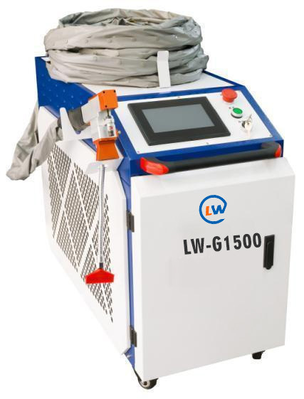 Effortlessly transport and place the LianWai Horizontal Handheld Laser Welding Machine models LW-G1500W/2000W for versatile